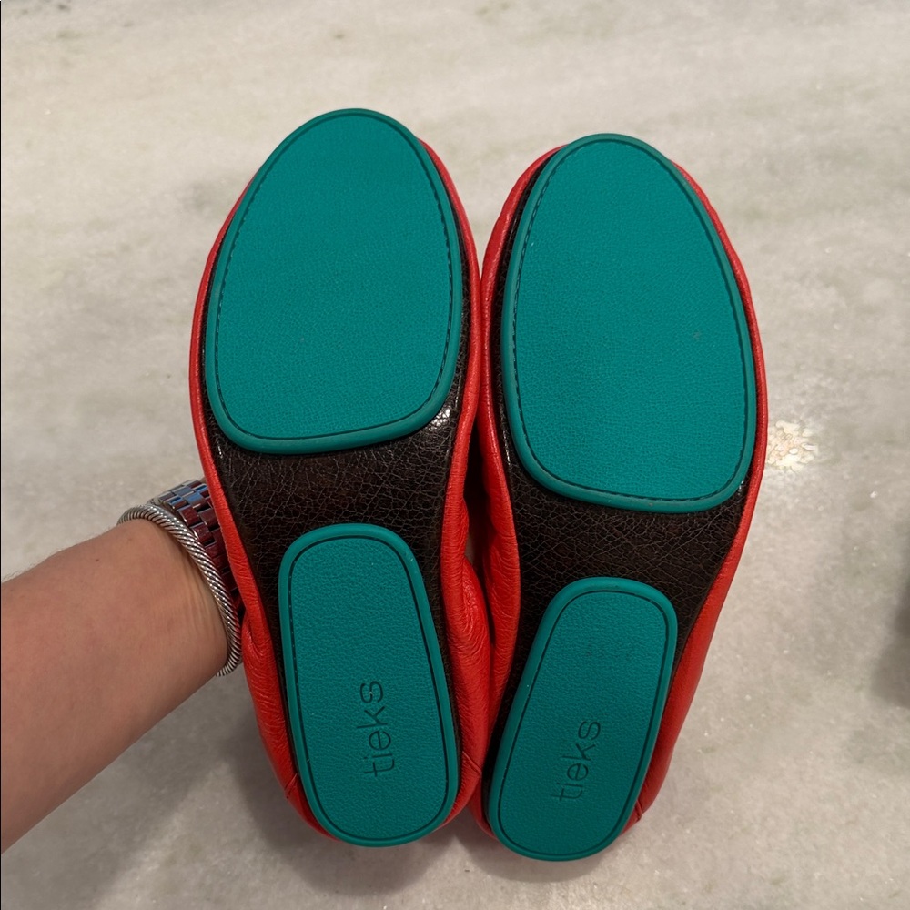 Tieks Red Leather Flats - Picture 4 of 4